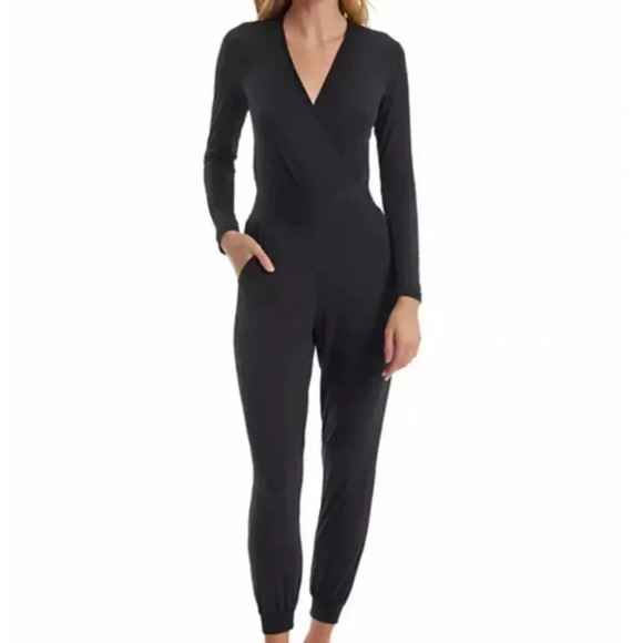 Commando Jumpsuit Long Sleeve V Neckline Women's Black Size Large Soft Stretchy. - Picture 2 of 12